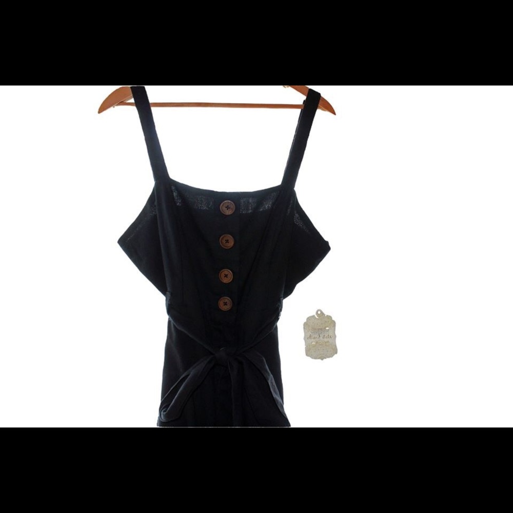 NWT Altard State black Linen dress! Size L - Picture 3 of 6